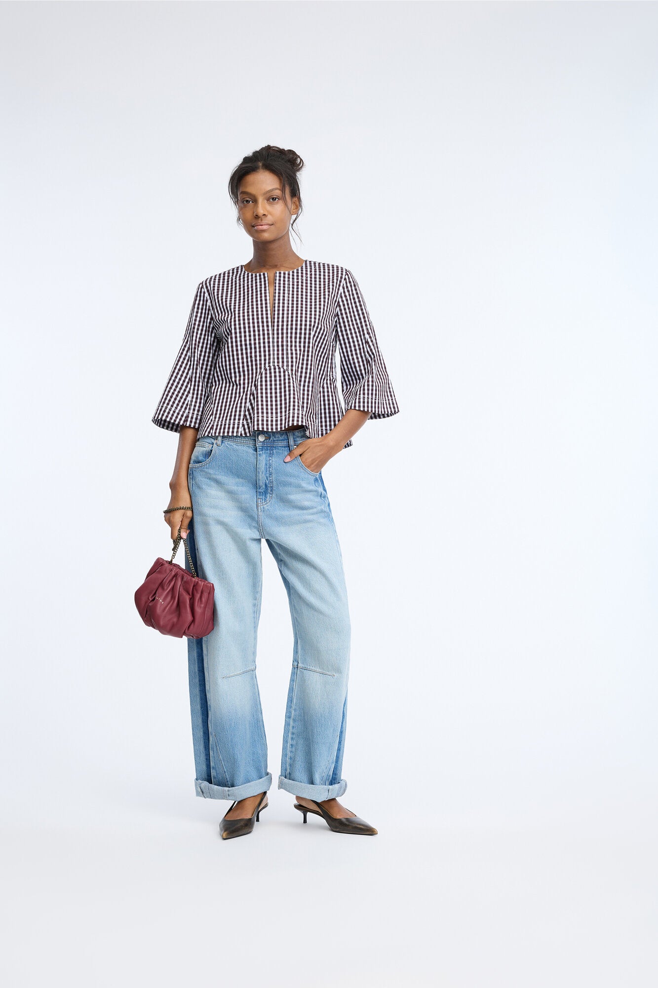 Capri bluse – Plum